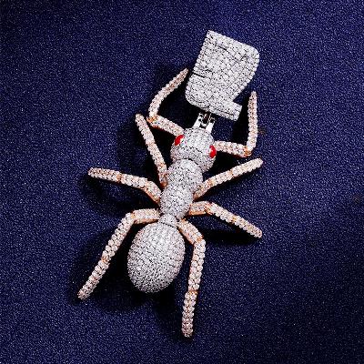 Custom S925 & VVS1 Moissanite  Two-tone Ant Pendant Deposit