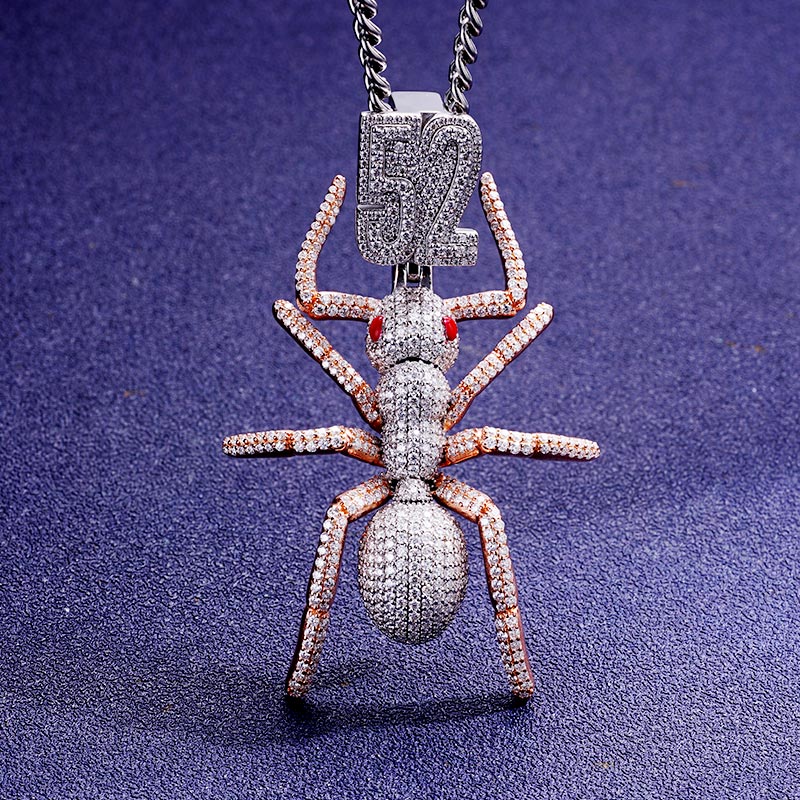 Custom S925 & VVS1 Moissanite  Two-tone Ant Pendant Deposit