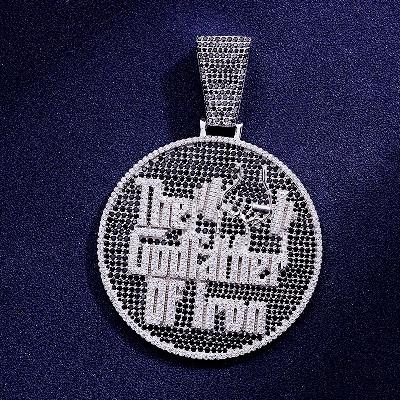 Custom S925 Iced Unique Round Letter Pendant Deposit