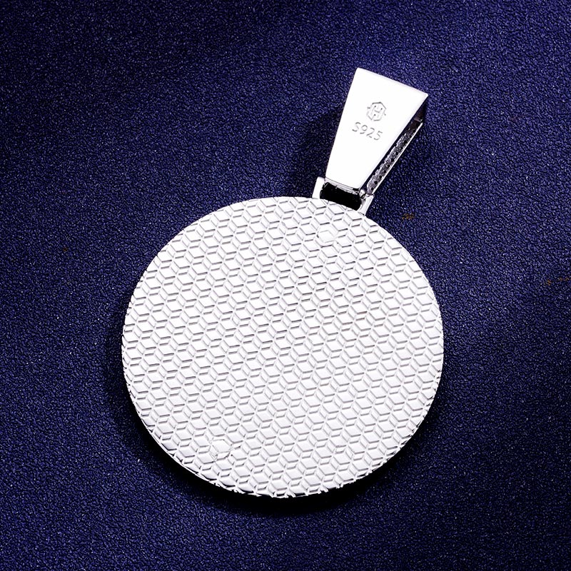 Custom S925 Iced Unique Round Letter Pendant Deposit