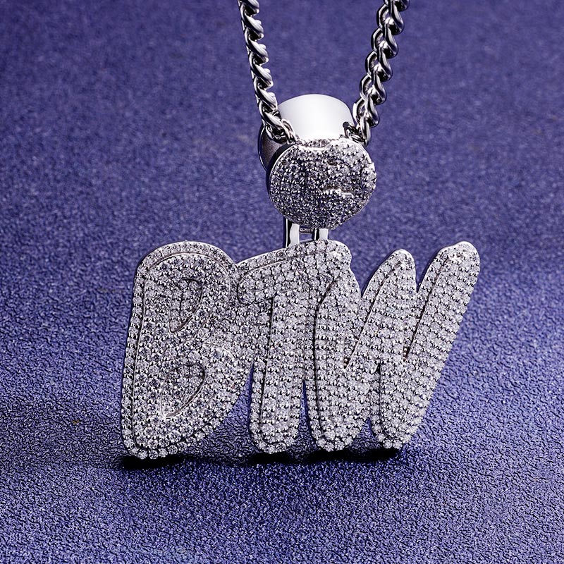 Custom S925 & VVS1 Moissanite Unique Letter Pendant Deposit