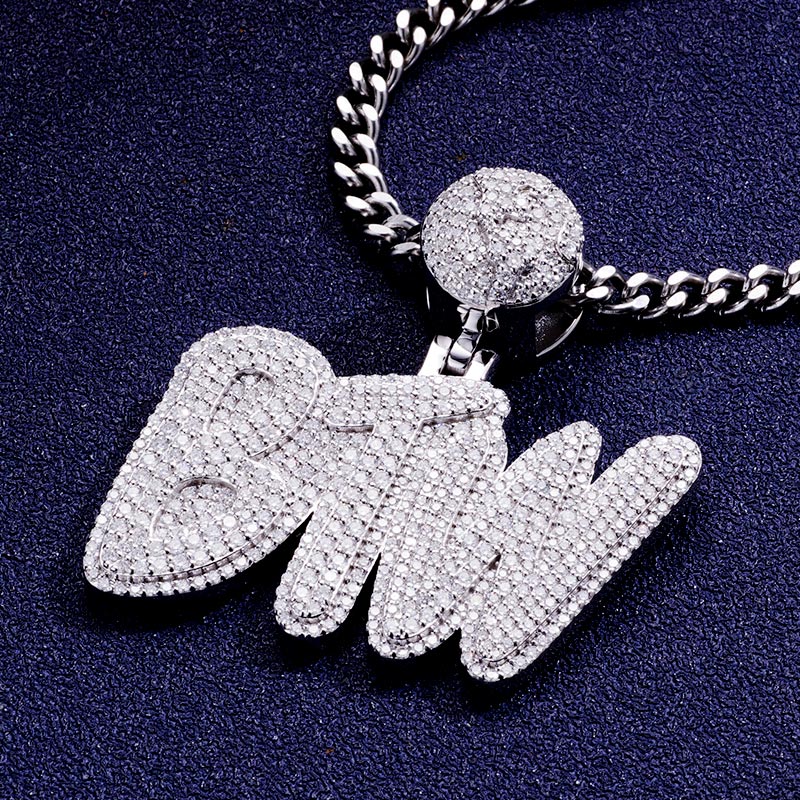 Custom S925 & VVS1 Moissanite Unique Letter Pendant Deposit