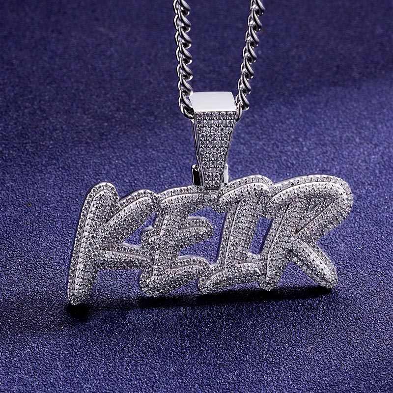 Custom S925 & VVS1 Moissanite Unique Letter Pendant Deposit