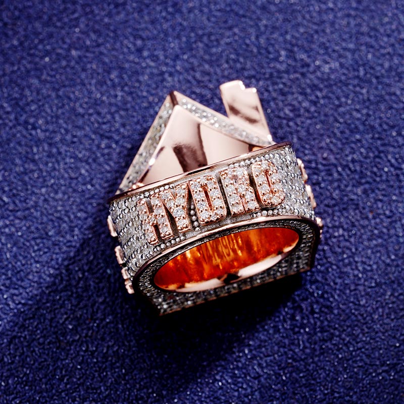 Custom S925 & VVS1 Baguette Moissanite Trap House Ring Deposit