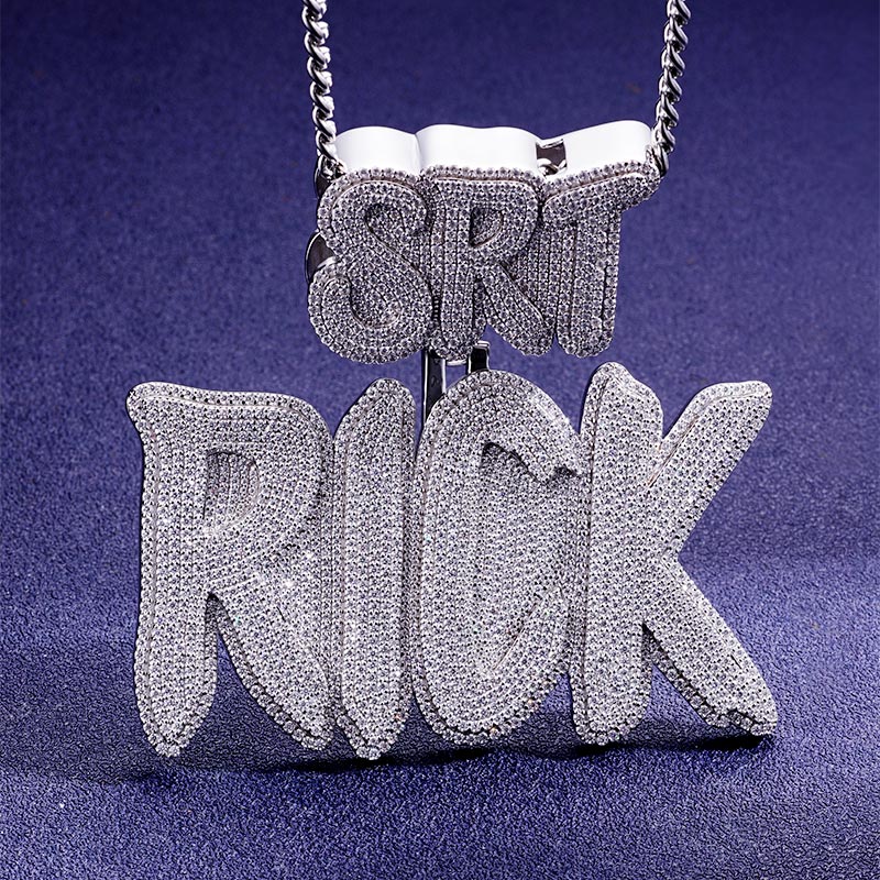 Custom S925 & VVS1 Moissanite Unique Letter Pendant Deposit