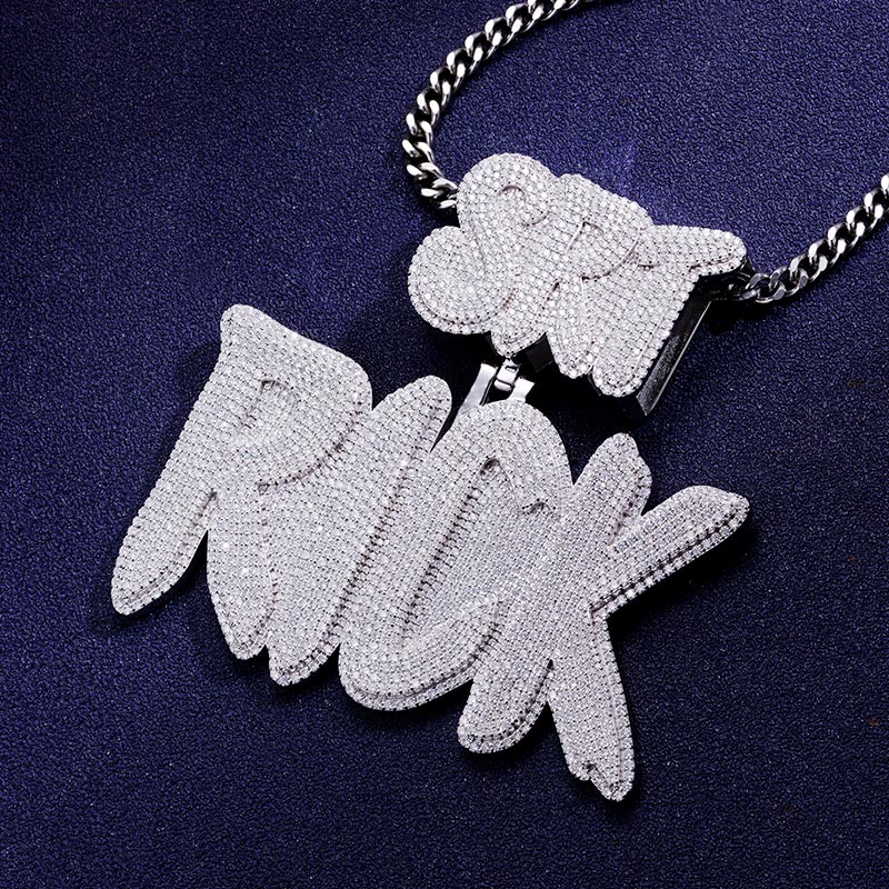 Custom S925 & VVS1 Moissanite Unique Letter Pendant Deposit