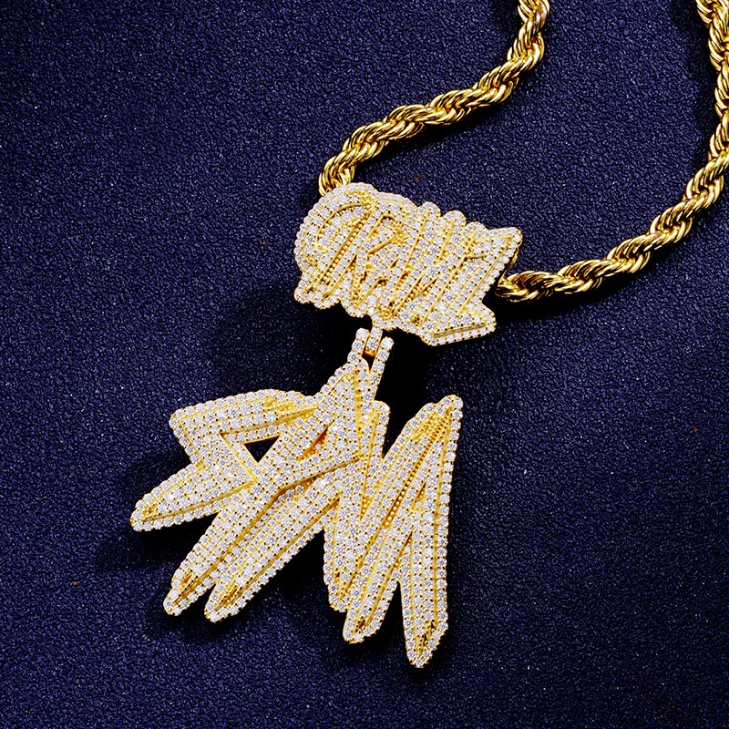 Custom S925 & VVS1 Moissanite Letter Pendant Deposit
