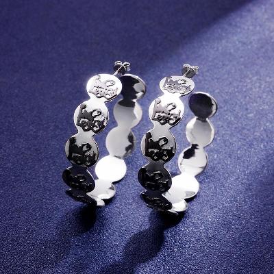 Custom S925 Unique Enamel Hoop Earrings Deposit