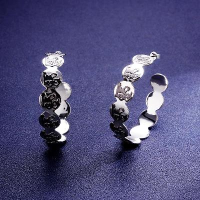 Custom S925 Unique Enamel Hoop Earrings Deposit