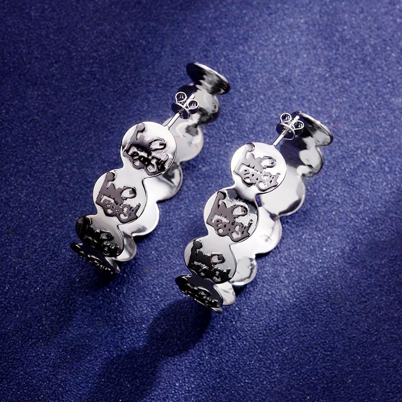 Custom S925 Unique Enamel Hoop Earrings Deposit