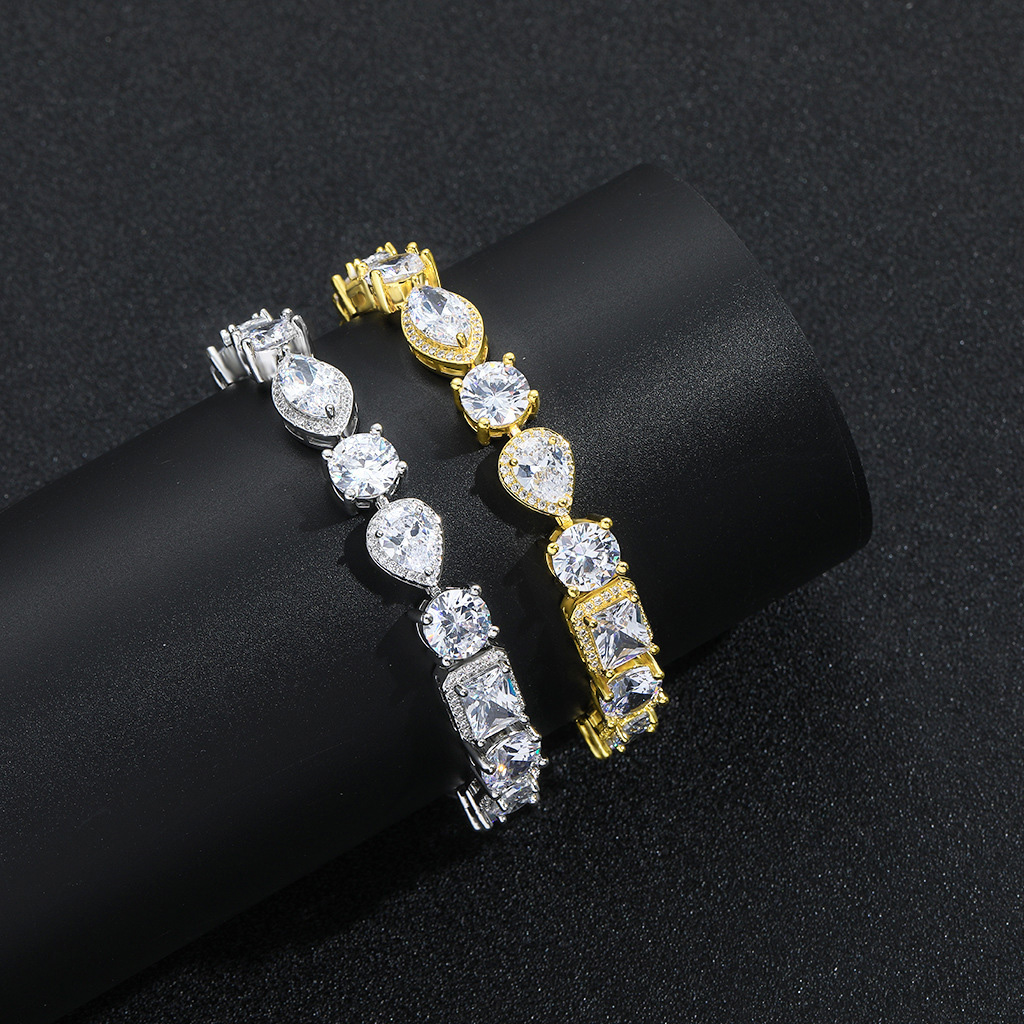 10mm Iced Out Multi Shaped Diamond Bracelet