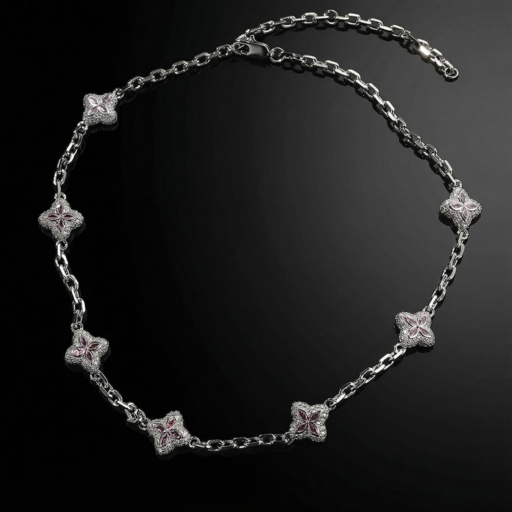 Iced Out 14mm Four Leaf Clover Chain Iced Out 14mm Four Leaf Clover Chain