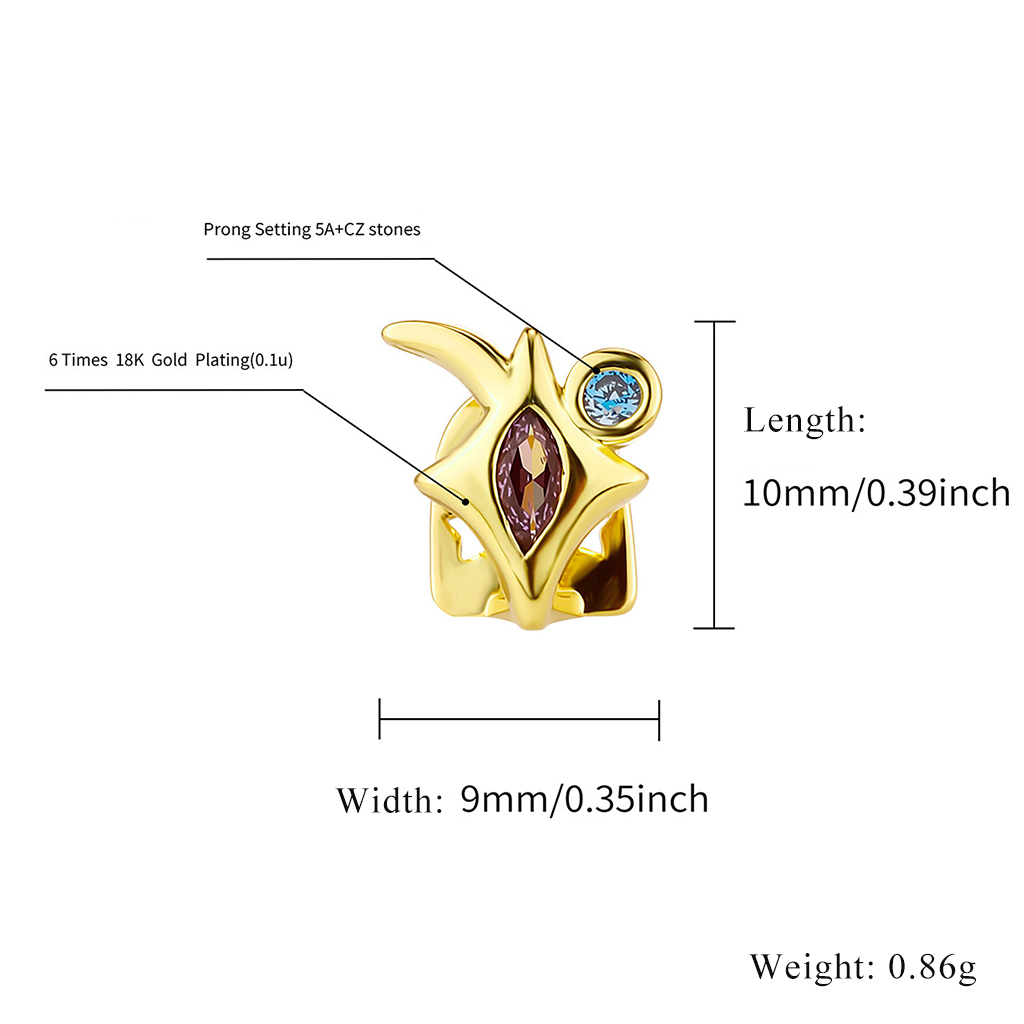 Pre-made Star Single Grillz