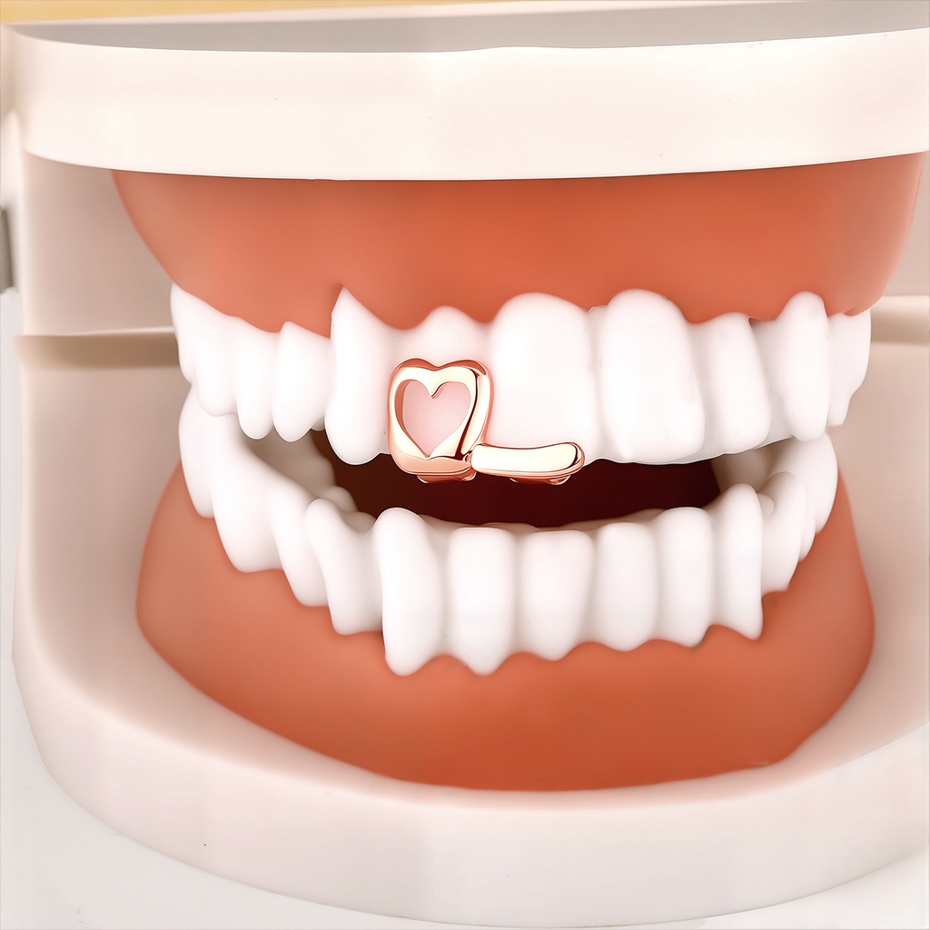 Pre-made Star & Heart Double Grillz