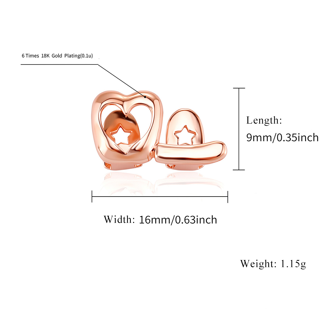 Pre-made Star & Heart Double Grillz