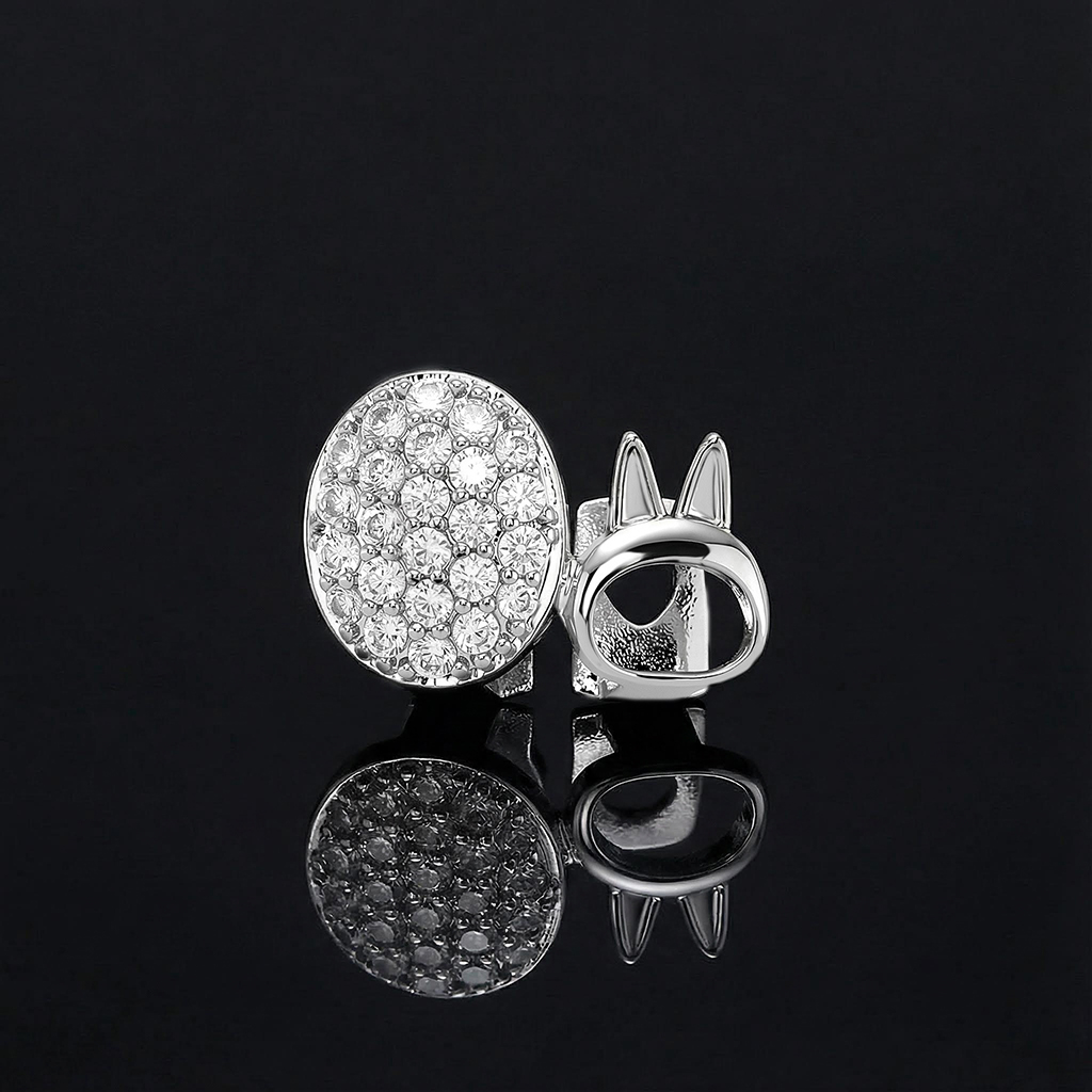 Iced Out Bunny-Ear Double Grillz Iced Out Bunny-Ear Double Grillz