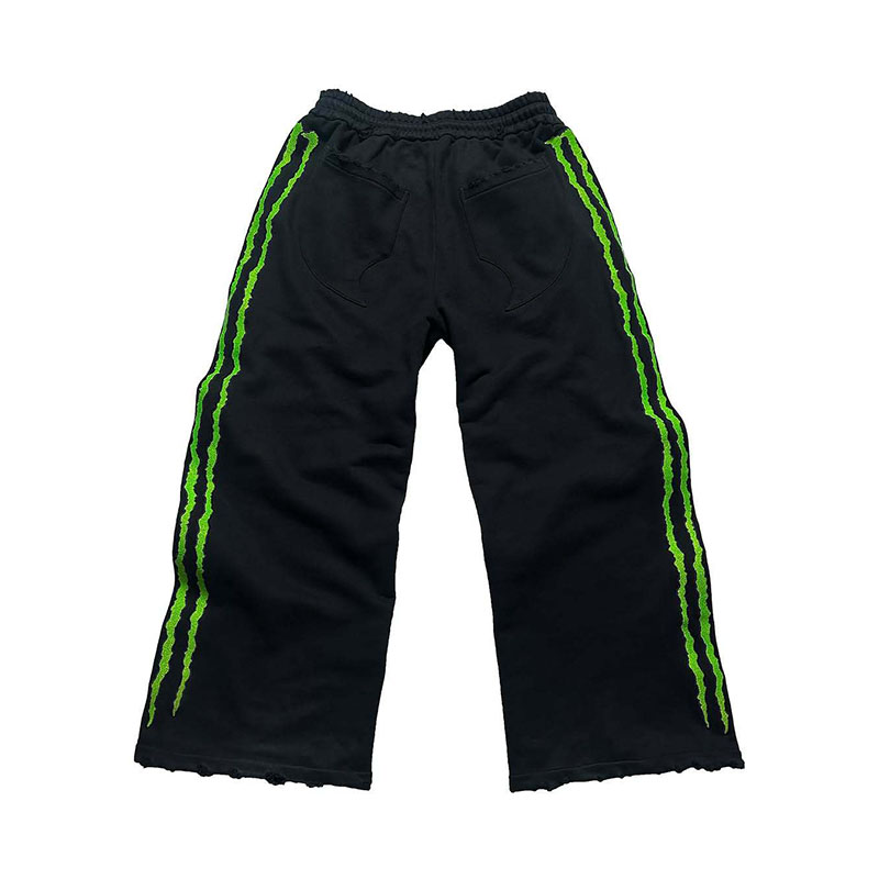 Glow-in-the-Dark Wolf Paw Casual Pants