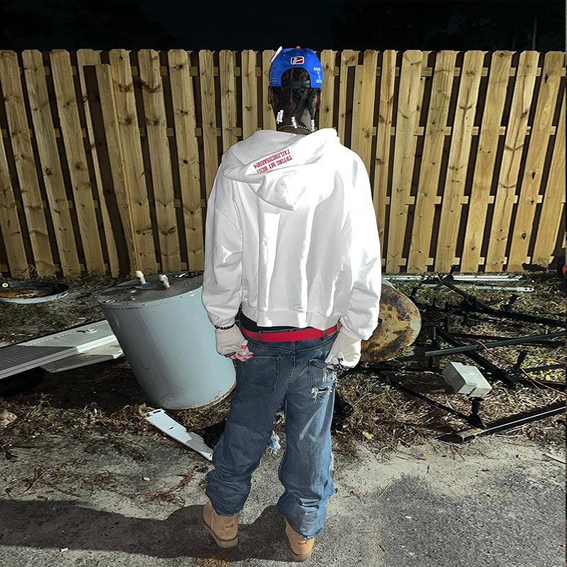 Y2K Flag Print Zip Hoodie Y2K Flag Print Zip Hoodie