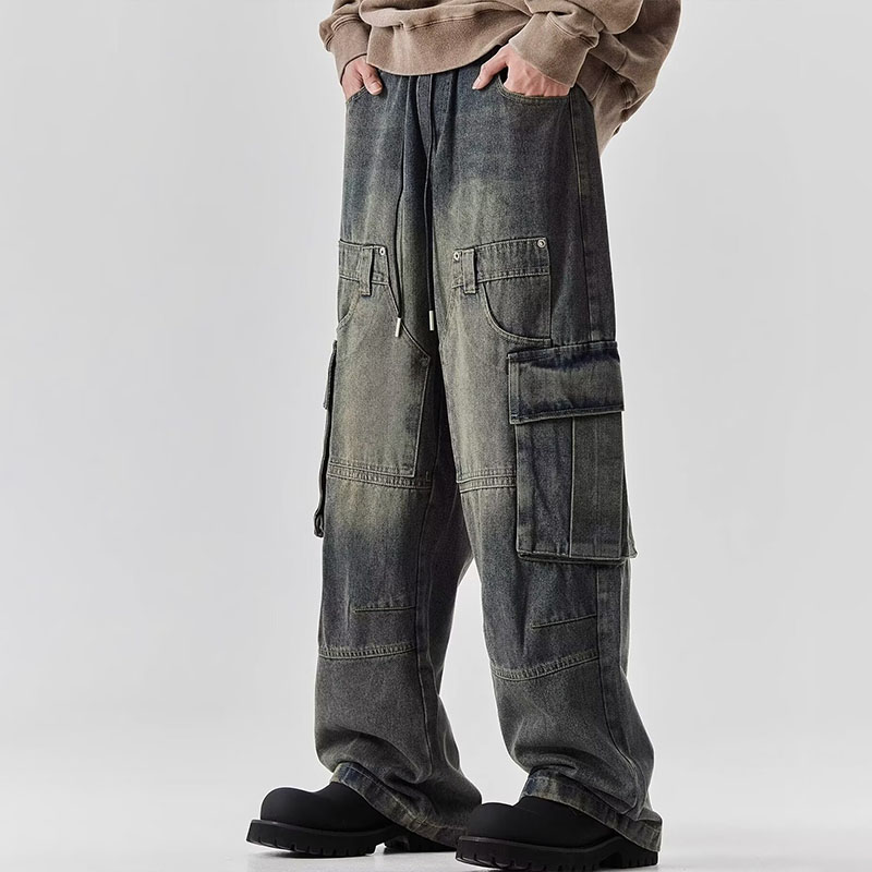 Vintage Multi-Pocket Workwear Jeans