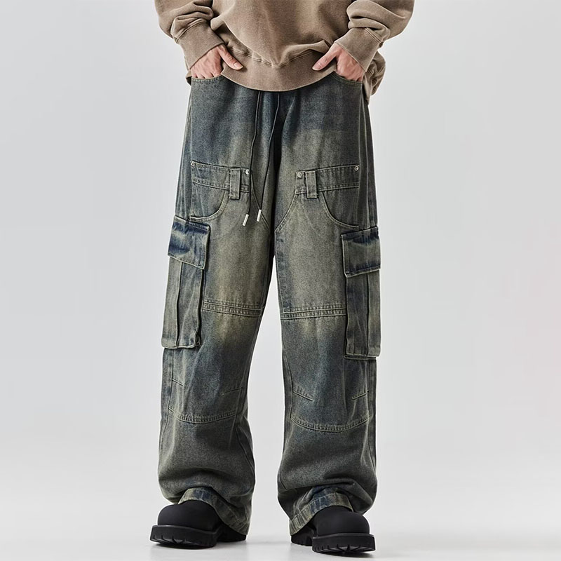 Vintage Multi-Pocket Workwear Jeans