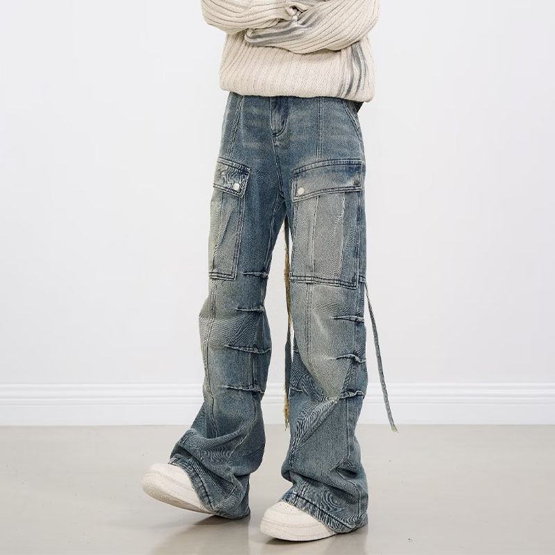 Vintage Personalized Spliced Jeans