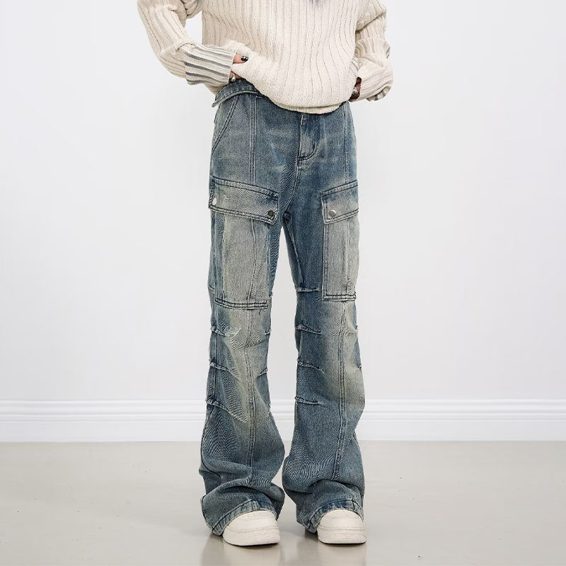 Vintage Personalized Spliced Jeans