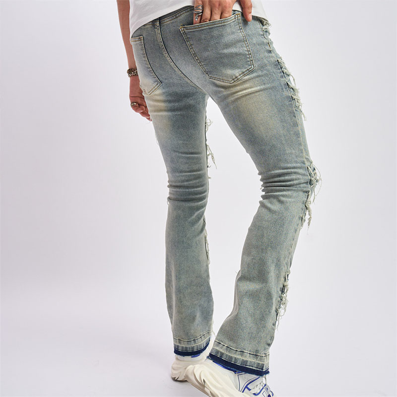 Street Aged Spliced Skinny Jeans