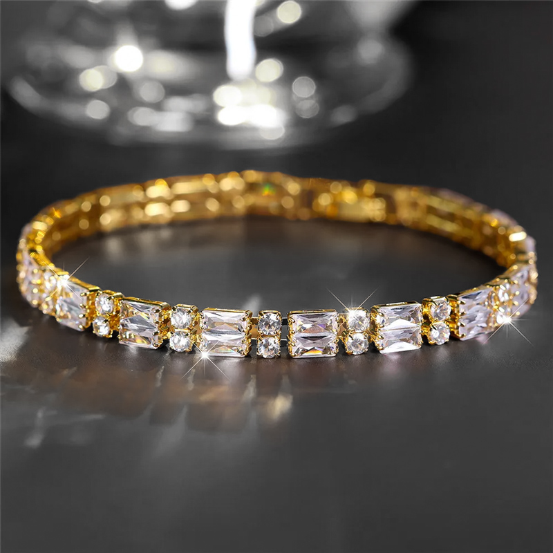 Iced Baguette & Round Cut Double Row 10mm Tennis Bracelet