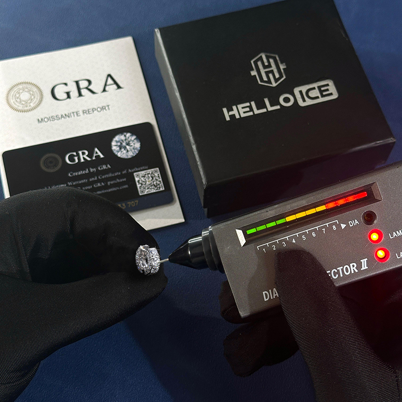 925S & VVS Moissanite Hoop Earrings In White Gold