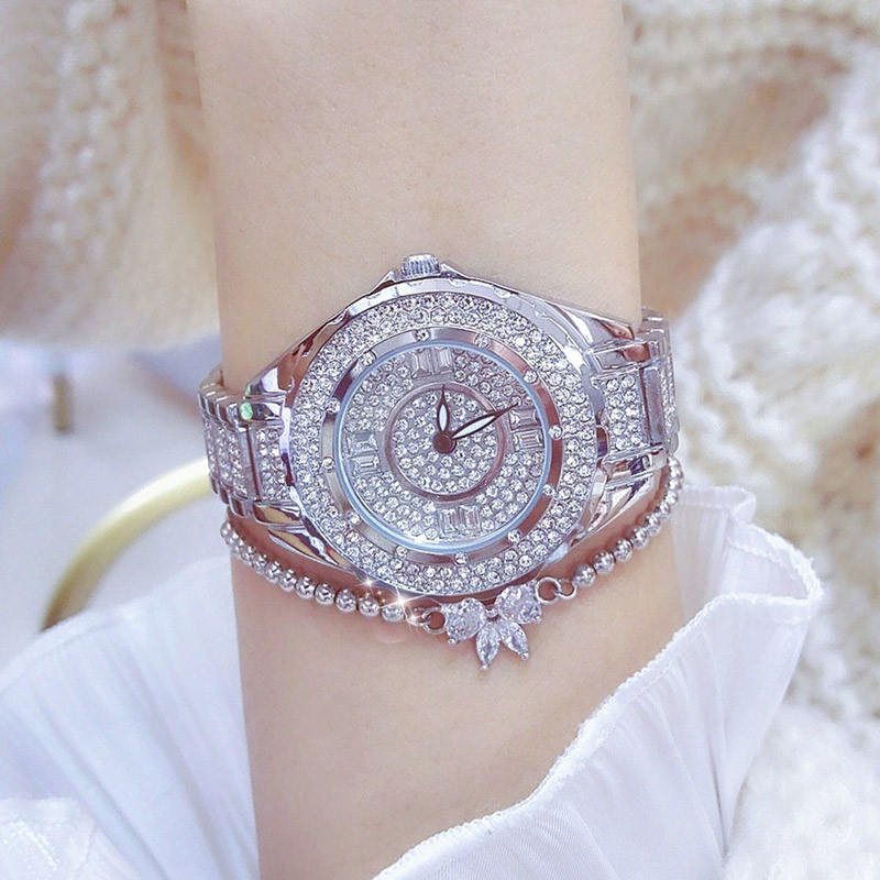 Iced Baguette & Round Cut Women's Quartz Watch