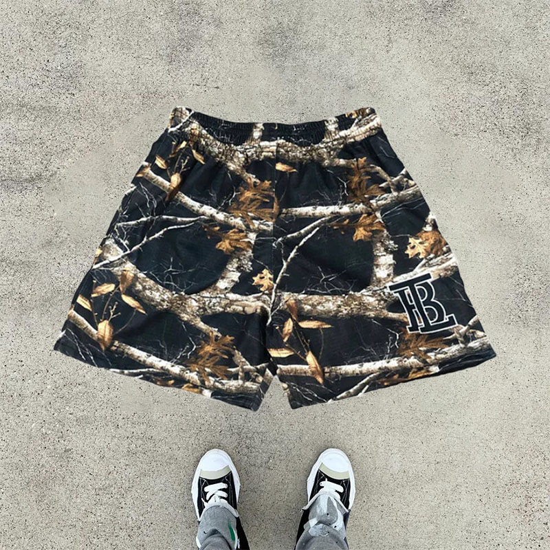 Jungle Camouflage Print Shorts