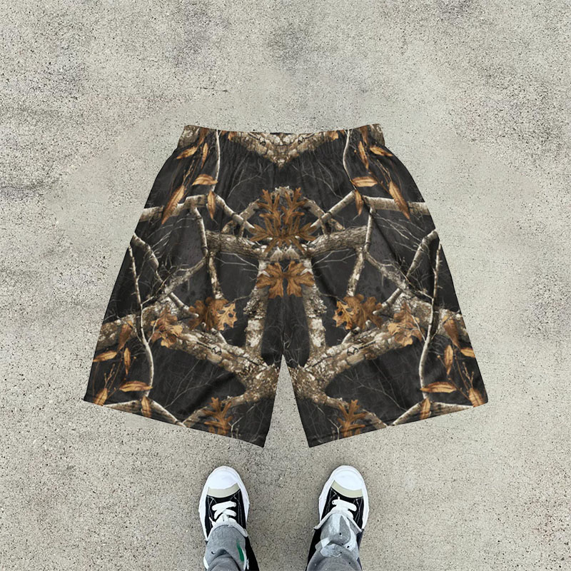 Jungle Camouflage Print Shorts