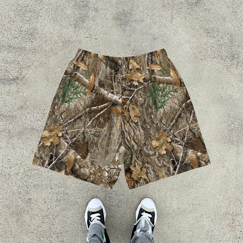 Jungle Camouflage Print Shorts