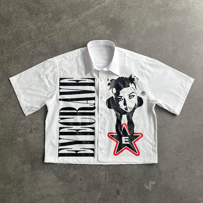 Y2K Style Print Shirt