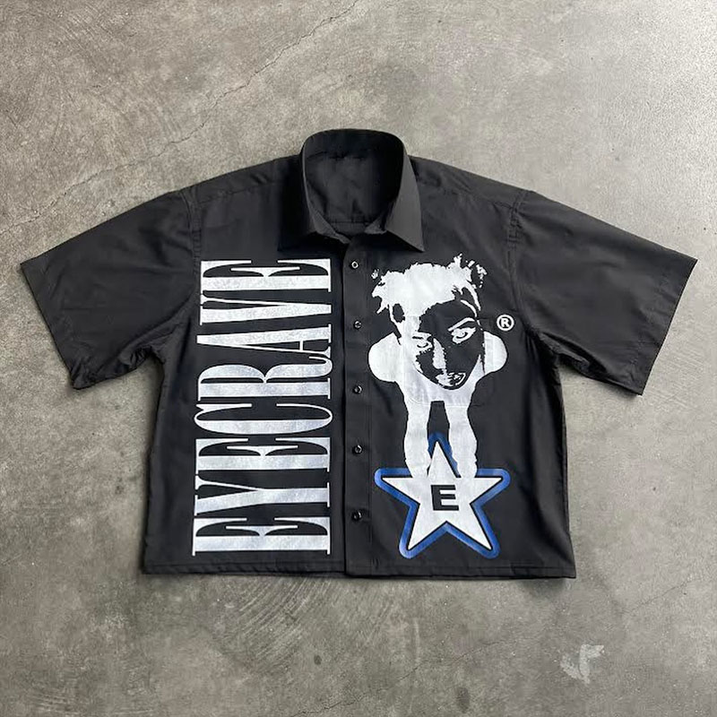 Y2K Style Print Shirt