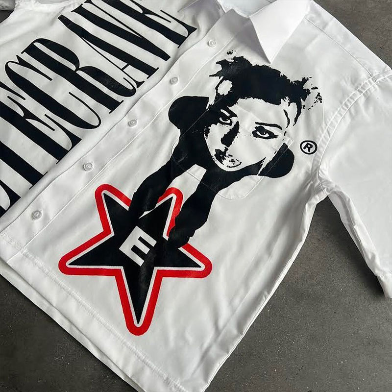 Y2K Style Print Shirt