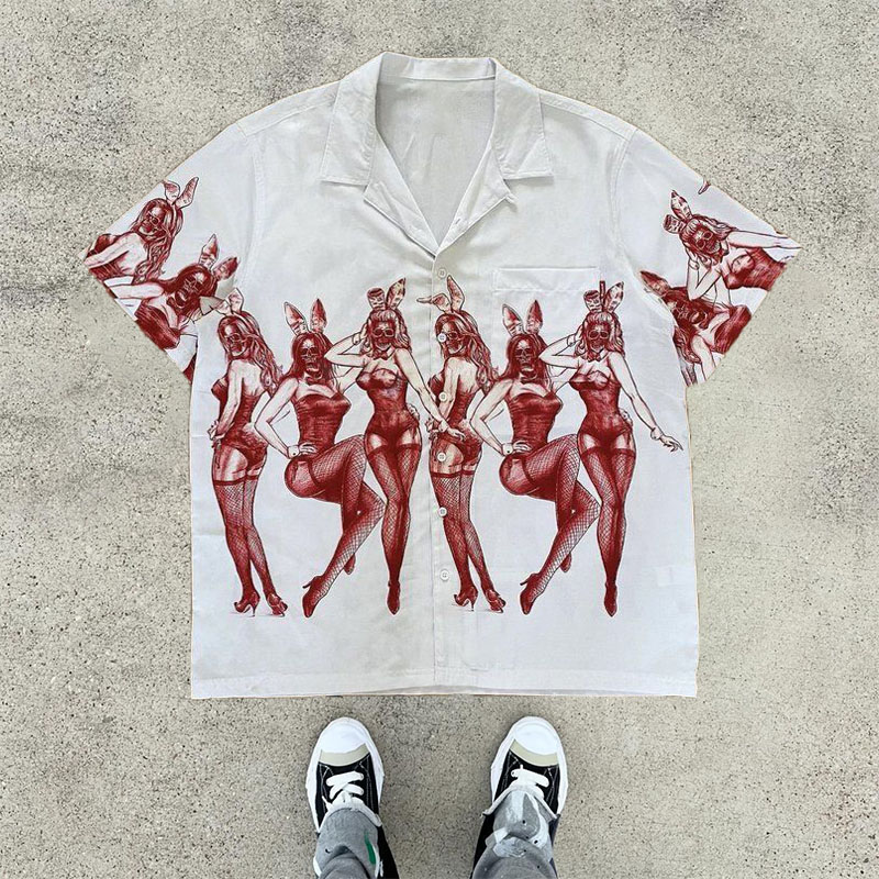 Goth Girl Print Shirt Goth Girl Print Shirt