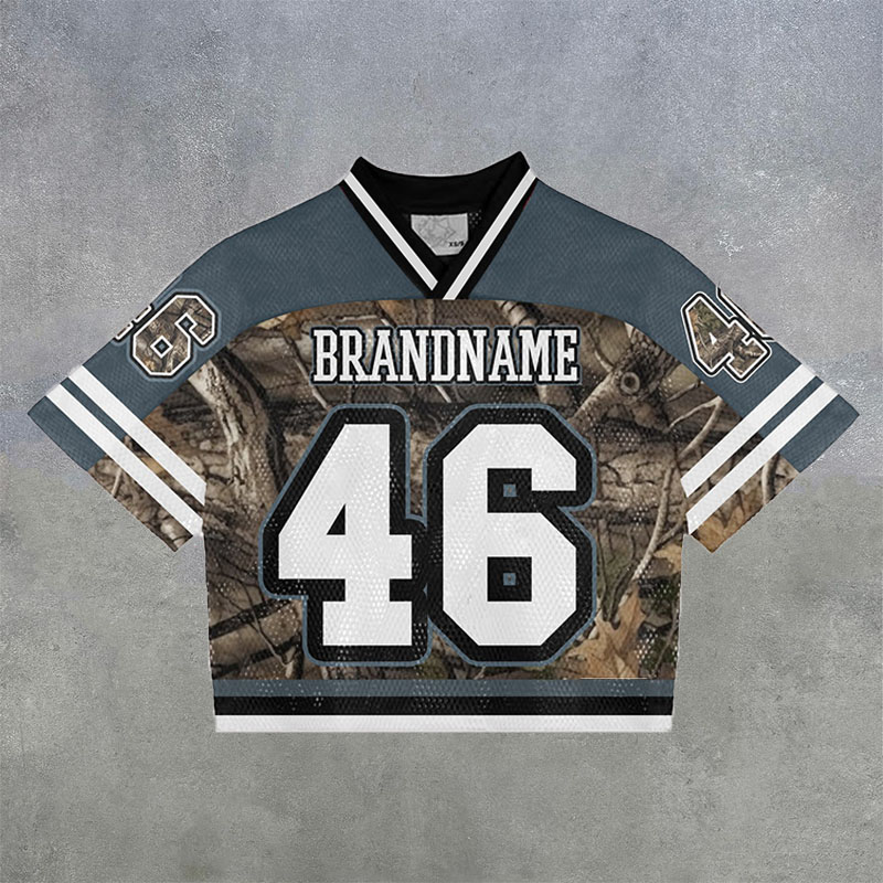 No.46 Camouflage Print Mesh Jersey
