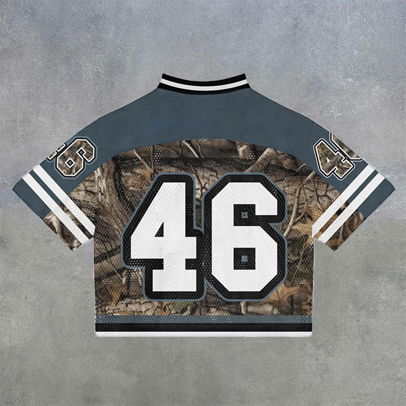No.46 Camouflage Print Mesh Jersey