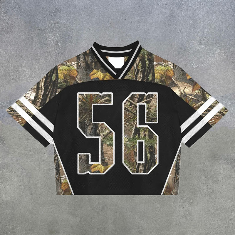 No.46 Camouflage Print Mesh Jersey