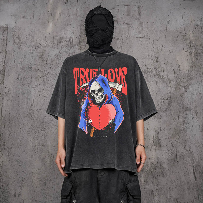 Valentine's Day “True Love” Washed Cotton T-Shirt