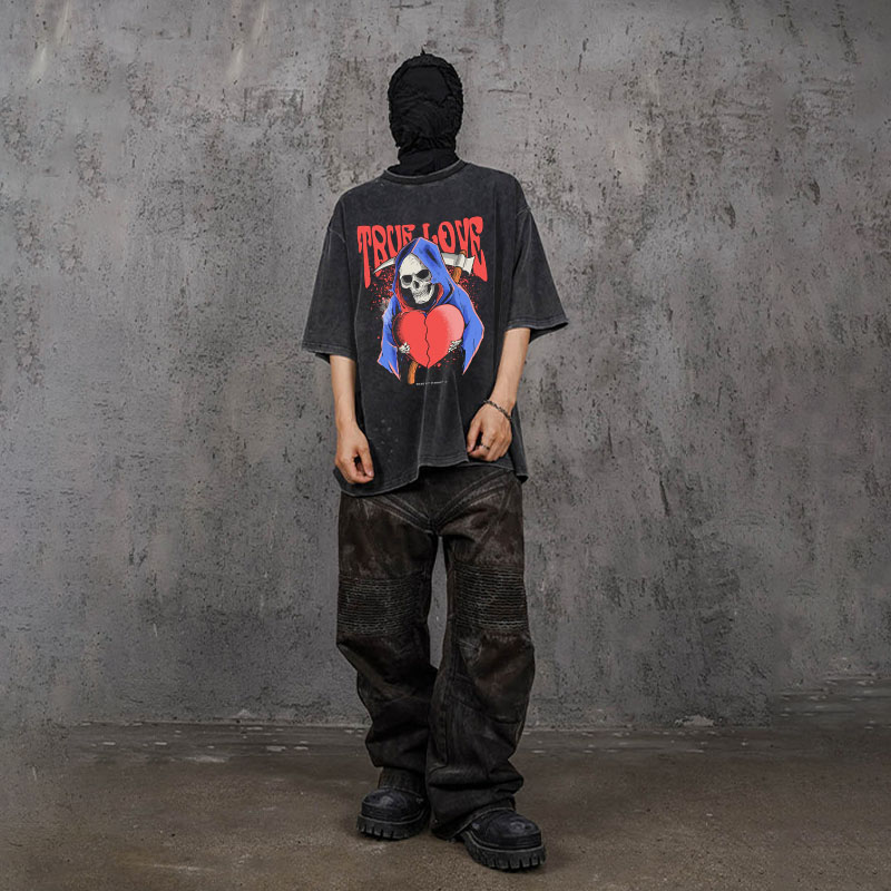 Valentine's Day “True Love” Washed Cotton T-Shirt