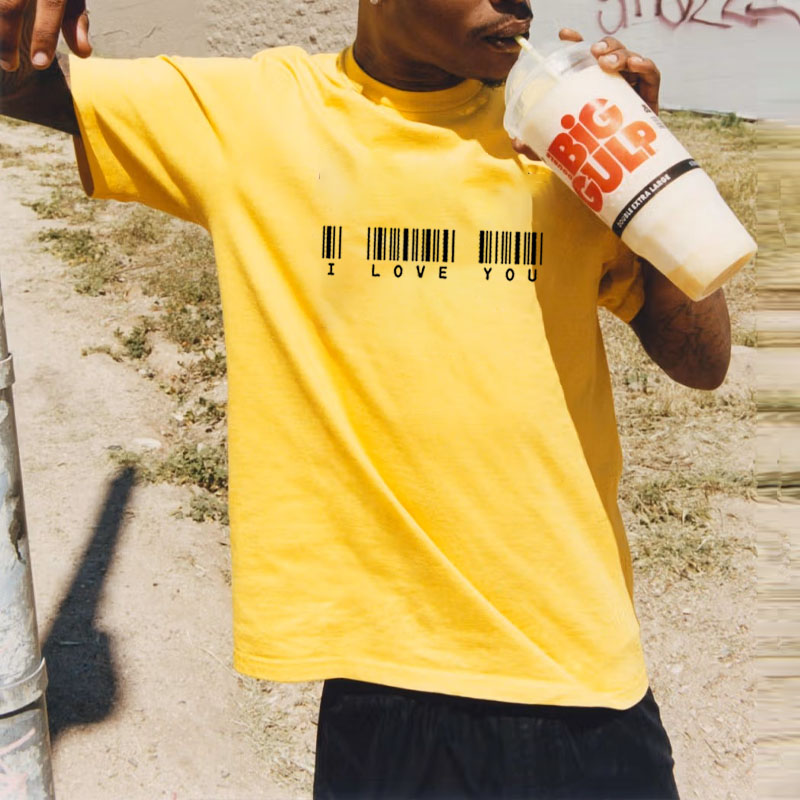 Valentine's Day Print Cotton T-Shirt Valentine's Day Print Cotton T-Shirt