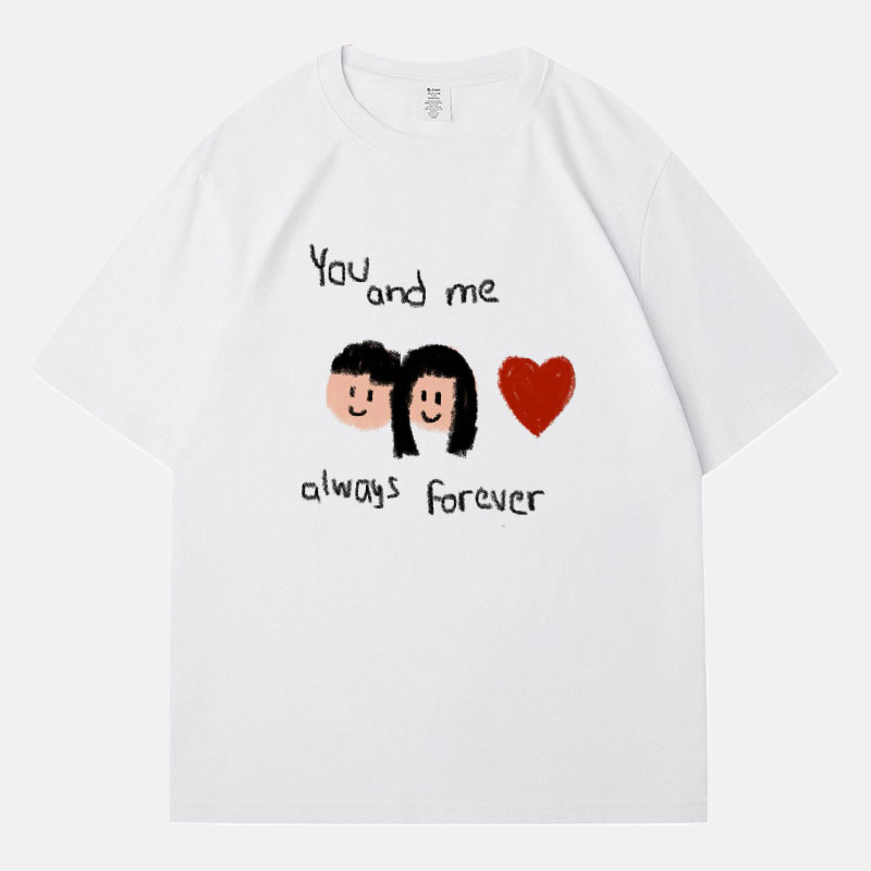 Valentine's Day Print Cotton T-Shirt