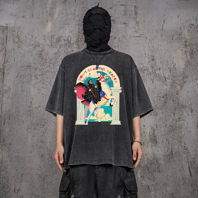 Art Illustration Washed Cotton T-Shirt