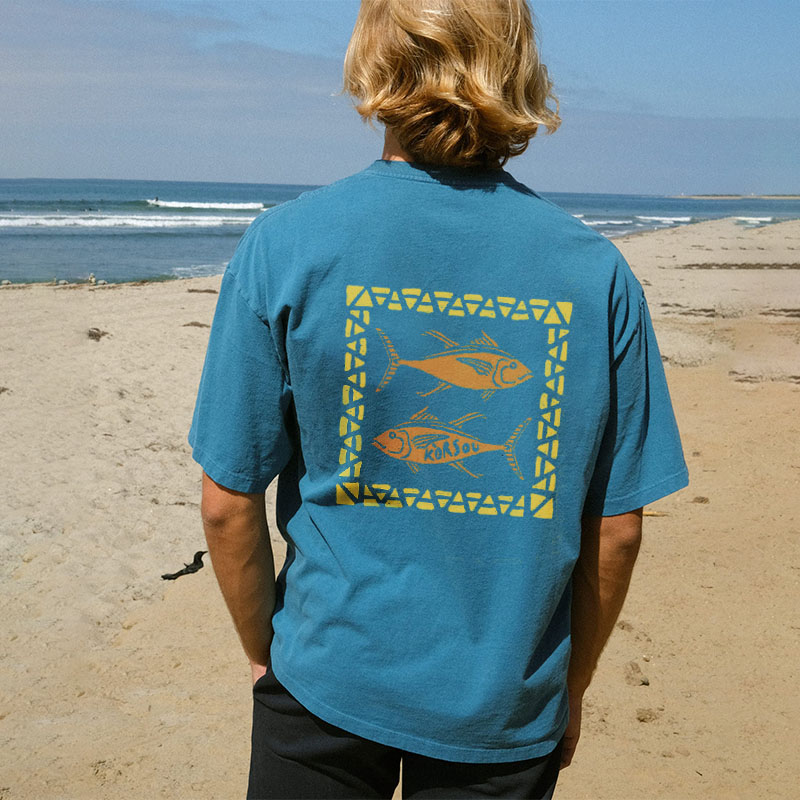 Vacation Print Cotton T-Shirt