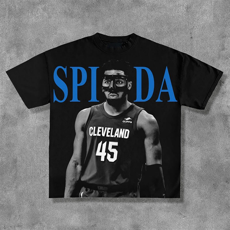 Basketball Figures Spida Print T-Shirt