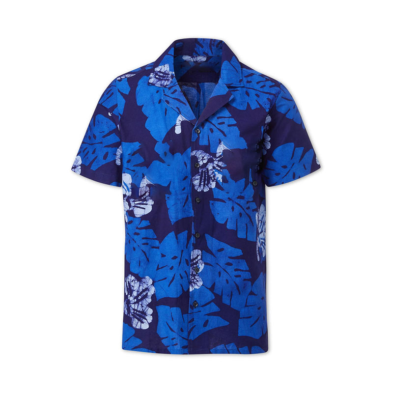 Geometric Floral Print Vacation Shirt Set