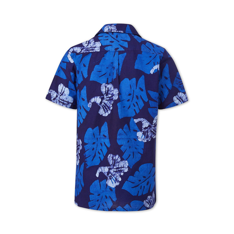 Geometric Floral Print Vacation Shirt Set