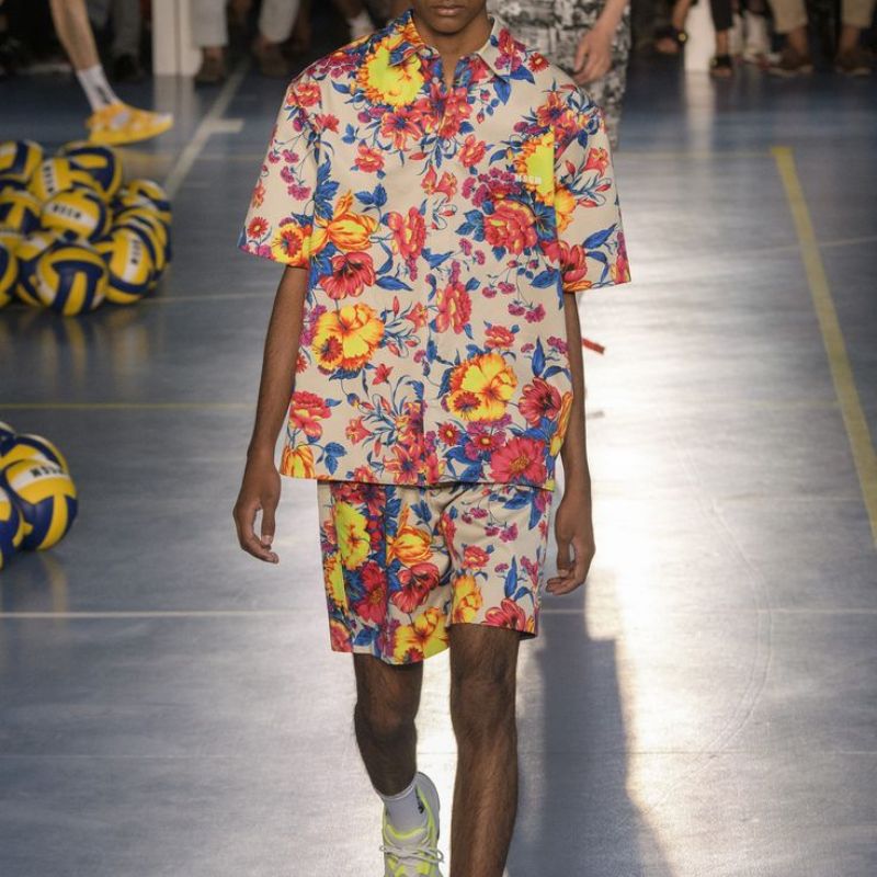 Vacation Print Hawaiian Shirt Set